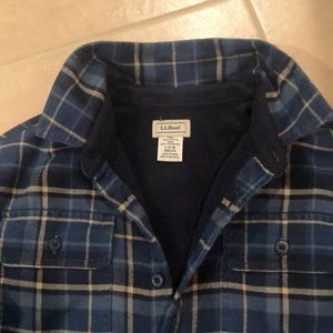 LL BEAN Fleece lined shirt